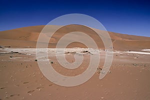 Turisti sul duna da deserto 