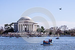 Tourists Enjoying the Tidal Basin in Washington, DC