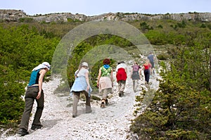 Tourists on excursion