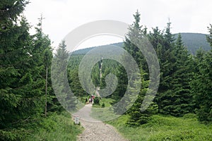 Tourists in the Giant Mountains