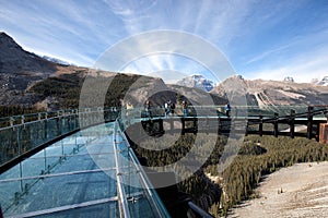 Tourists at the Glacier Skywalk