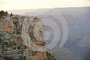 Tourists at Grand Canyon overlook, South Rim