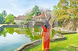 Tourists in Isurumniya Rock Temple