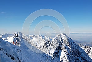 Tourists on the Lomnicky Peak.