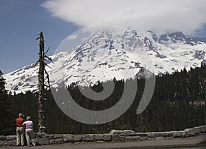 Tourists Mount Rainier