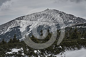 Tourists on a mountain trail