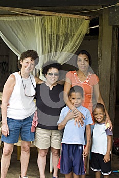 Tourists native mother sons Corn Island