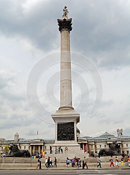 Tourists in the Nelson Column