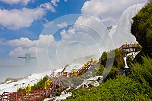 Tourists at Niagara falls