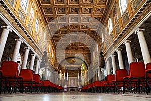 Tourists at Papal Basilica of Saint Mary Major