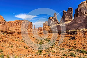 Tourists Park Avenue Section Arches National Park Moab Utah