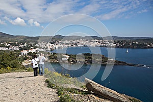 Tourists on the path to Cadaques