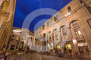 Tourists at peristyle in Split