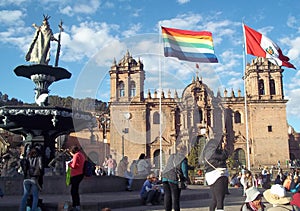 Plaza de Armas of the city of Cuzco, Peru