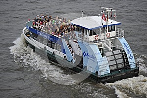 Tourists on a Pleasure Boat, Hamburg, Germany