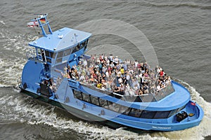 Tourists on a Pleasure Boat, Hamburg, Germany