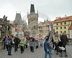 Tourists in Prague