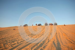 Tourists in Sahara