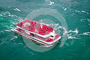 Tourists Ship at Niagara falls