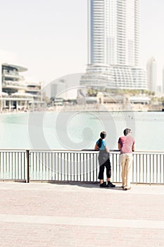 Tourists Sightseeing In Dubai