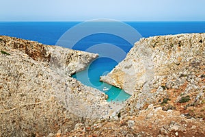 Tourists on the their way toward Balos lagoon, Crete, Greece