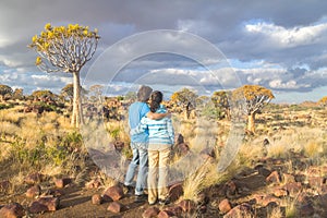 Tourists travel in South Africa