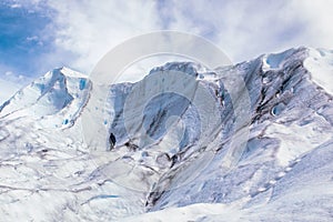 Tourists trekking on Perito Moreno Glacier