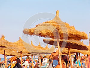 Tourists on Tunisian beach