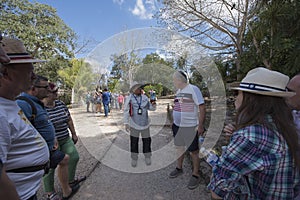 Tourists at the Uxmal -Yucatan -Mexico 299