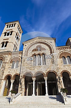 Tourists visiting the Holy Trinity Cathedral