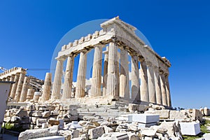 Tourists visiting the Parthenon