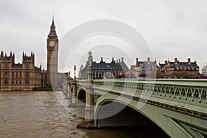 Tourists Walk Past Big Ben in London