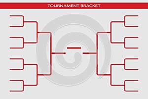 Tournament bracket vector. Championship template.