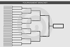 Tournament bracket vector. Championship template.