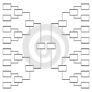 Tournament quarter finals of the championship table on sports with a selection of the finalists and the winner. vector photo