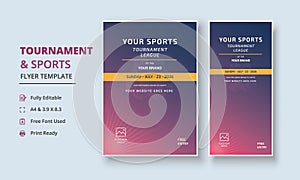 Tournament and Sports Flyer, Tournament Flyer, Sports Competition Flyer, Sports Campaign Poster Poster, Prize Money Poster, DL