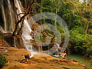 Tourquise Kouang Si Waterfall in Laos