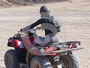 Tours of the desert on Quad bikes. ATV safaris. photo