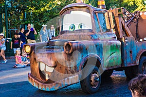 Tow-Mater Pixar parade at Disneyland California