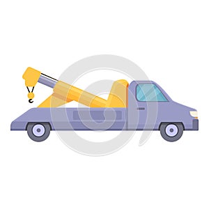 Tow truck for car icon cartoon vector. Vehicle pull hook