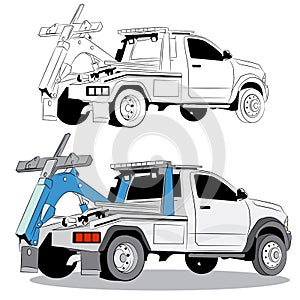 Tow Truck Drawing