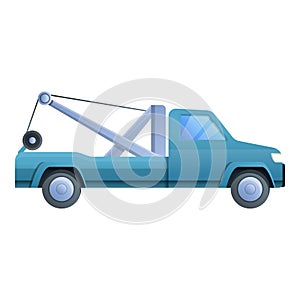 Tow truck help icon, cartoon style