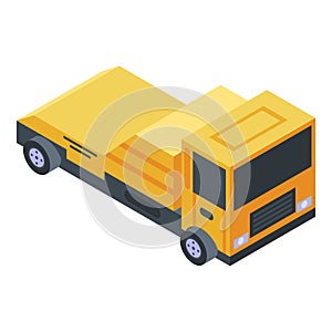 Tow truck help icon, isometric style