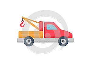 Tow truck icon, Flat style