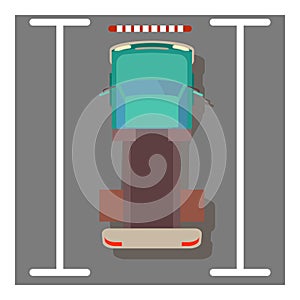 Tow truck icon, isometric style