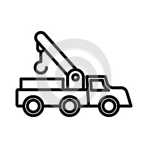 Tow truck icon or logo vector illustration sign symbol isolated
