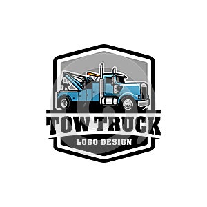 tow truck - towing truck - service truck logo isolated vector