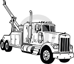 Tow Truck Vector Illustration