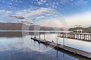 Towada lake in beautiful autumn season.