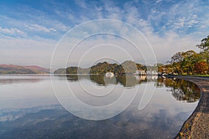 Towada lake in beautiful autumn season.